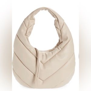 NWT HUGO BOSS Doreen Quilted Faux Leather Hobo Bag